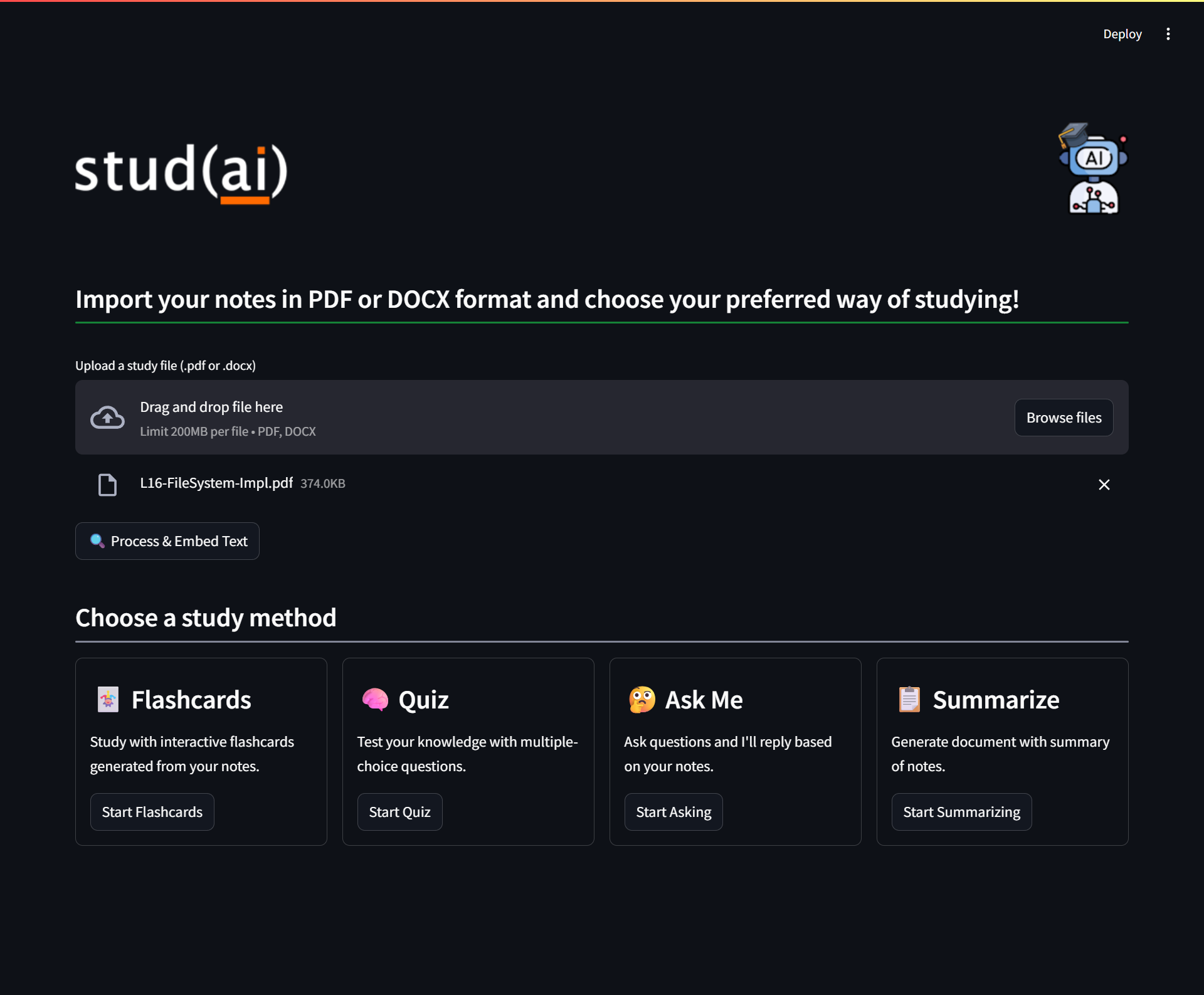 AI Study Mate - studai